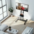 thumbnail image 2 of Modern Rolling TV Stand with Metal Shelf for 32-82 Inch TVs ,Max 600x400mm, Holds up to 110 lbs,Height Adjustable Mobile TV Cart with Swivel Tilt, 2 of 8