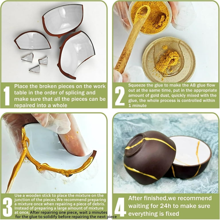 Kintsugi Repair Kit Gold, Kintsugi Repair Kit Food Safety Quickly