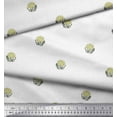 thumbnail image 2 of Soimoi Moss Georgette Fabric Leaves & Floral Block Printed Fabric 1 Yard 42 Inch Wide, 2 of 3