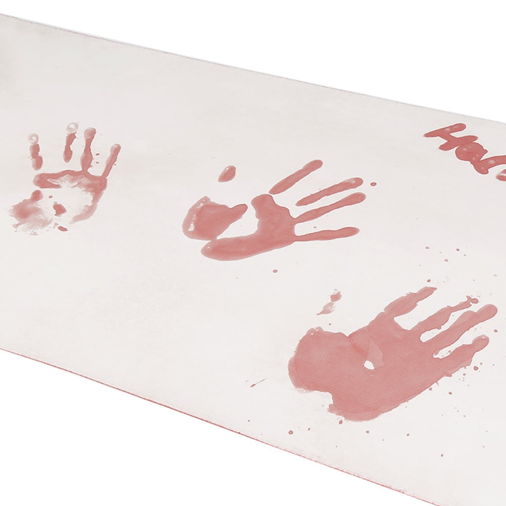 Halloween Red Blood Bathroom Mat Color-Changing Bloody Footprint Anti-slip Rug 