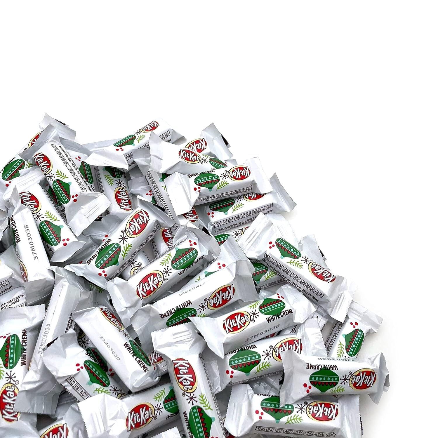 KITKAT Miniature Crisp Wafers White Creme Chocolate Candy Bars, 2 Pound Bag