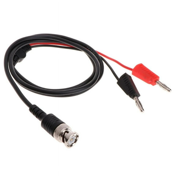 XISAOK Durable BNC Male to Dual Banana Plug Test Lead Coaxial Cable for Oscilloscope