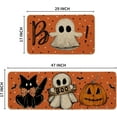 thumbnail image 6 of Ghost Pumpkin Cat Boo Orange Halloween Kitchen Mats Set of 2, Black Home Decor Low-Profile Kitchen Rugs for Floor - 17x29 and 17x47 Inch, 6 of 12