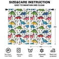 thumbnail image 2 of Blackout Kids Curtains,White Cartoon Dinosaurs Flowers Pattern Childrens Insulated Curtains Set Of 2,Bedroom Essentials,Toddler Room Decor 52"x84", 2 of 5