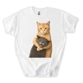 thumbnail image 2 of Funny Hugging Cats Vintage T-Shirt, Chaotic Cat Meme Tee, Pet Lover Gift, 2 of 4