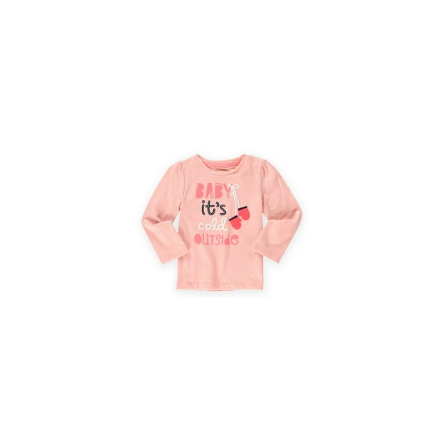 Gymboree Girls Baby, It's Cold Outside camiseta adornada, naranja, 18-24 meses