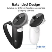 HZLucki Upgraded Controller Grips Compatible with Meta Quest 3S/Quest 3 Accessories, Extended Gradient Silicone Controller Strap, Widened Adjustable Knuckle Straps Fits Most Hands (Black)