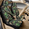 thumbnail image 2 of Xoenoiee Aztec Deer Skull Cactus Cow Pattern Car Seat Covers Full Set of 5 Front Seats Protectors Covers with Seat Belt Cover Center Console Cover, PU Leather Car Decor Interior Accessories, 2 of 7