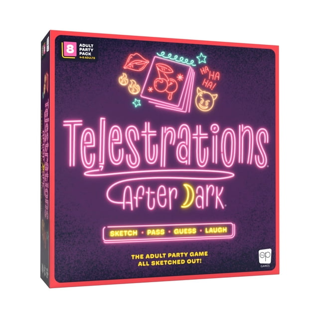 Juego de mesa USAOPOLY Telestrations After Dark para 8 jugadores, 2ª edición