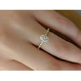 thumbnail image 3 of Solitaire Brilliance 1 Carat Oval Moissanite Engagement Ring with Space Pave in 14k Yellow Gold, Ring Size 5.5, 3 of 5