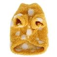 thumbnail image 2 of Abrigo de peluche para perros de razas pequeñas, cálido traje amarillo, talla L, chaqueta de invierno acogedora, 2 of 8