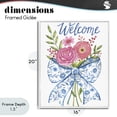 thumbnail image 4 of Stupell Industries Bohemian Bow & Flowers Welcome White Framed Giclee Art, 16 x 20, by Deb Strain, 4 of 8