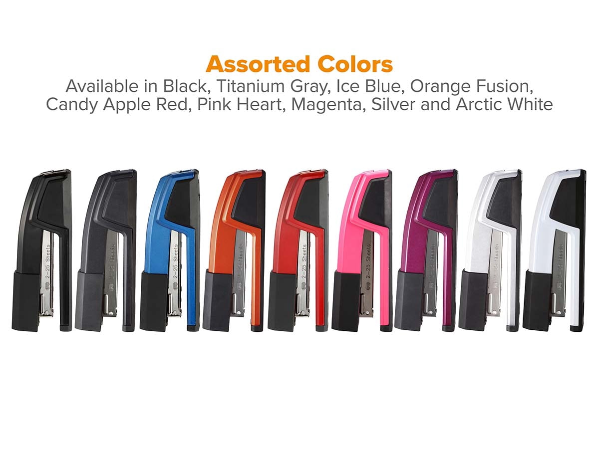 Bostitch Epic Stapler, 25-Sheet Capacity, Gray with Rubber Grip