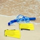 thumbnail image 2 of 1 juego de snorkel para niños con snorkel seco, gafas de buceo antivaho y aletas de natación, aletas de snorkel impermeables para niños, equipo de playa, entrenamiento de buceo, talla 25-30, 2 of 7