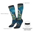 thumbnail image 4 of Naloa Artistic Turtle Earth Thigh High Socks Extra Long Stretchy Sock Women Over Knee High Opaque Stocking Daily Wear, 4 of 6