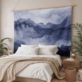 thumbnail image 3 of Navy Blue Ombre Mountain Tapestry for Bedroom Wall Hanging Tapestry, Nature Abstract Art Marble Ceiling Backdrop Tapestries Poster Blanket Wall Decor for Teens Room Living Room Dorm 39" x 59", 3 of 8