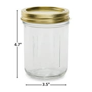 Mainstays 16 oz Mason Jars, Wide Mouth Pint Canning Jars with Lids and Rings, 12-Pack Glass Jars for Home Canning and Meal Prep