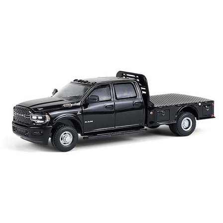 Greenlight 1/64 2023 Ram 3500 Dually Flatbed Truck, Black, Dually Drivers Series 16 46160-F
