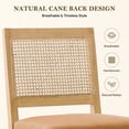 thumbnail image 3 of Dining Chairs Set of 2, Modern Farmhouse Rattan Kitchen Chairs with Cane Back, LEGAHOME Upholstered Tan Dining Room Chairs, Wood Side Chair for Kitchen Dining Room, 3 of 9
