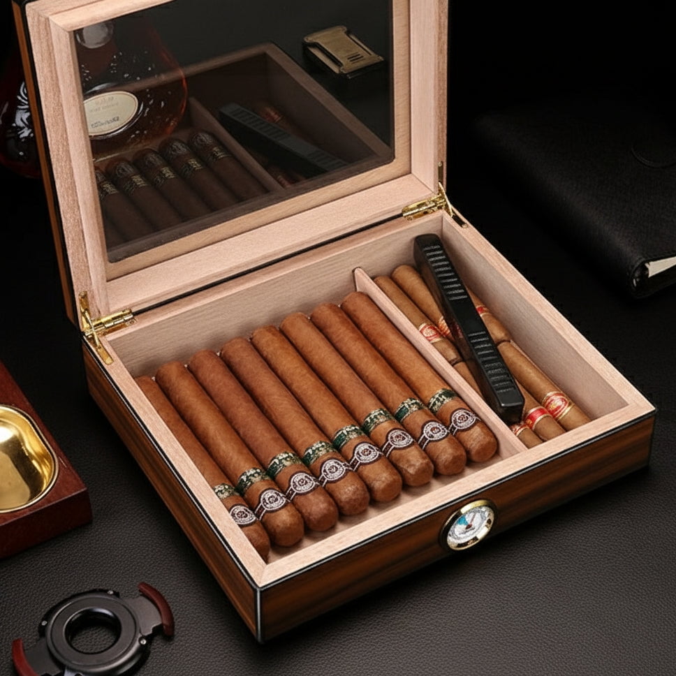 Cigar Box, Spanish Cedar, Black Color