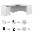 thumbnail image 5 of Studio C 66W x 30D L-Shaped Desk with Drawers in White - Engineered Wood, 5 of 6