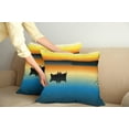 thumbnail image 3 of Ambesonne Nature Throw Pillow Cover 2 Pack, Sunset at Lake Fishing, 18", Orange Blue, 3 of 6