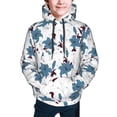 thumbnail image 2 of Bingfone Lilies Flowers Pattern Youth Classic Hoodies Soft Hooded Pullover Sweatshirts for Girls and Boys, 2 of 6