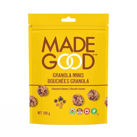 MadeGood Bouchée granola Chocolat banane Sachet de 100g
