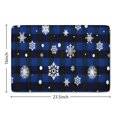 thumbnail image 5 of Blue Christmas Snowflake Pattern Flannel Non Slip Door Rugs,Washable Door Mats Indoor,Decorative Door Mats,Dirt-Resistant and Absorbent Doormat for Entrance,Bedroom,Kitchen,Bathroom,23.5x16in(60x40cm), 5 of 5