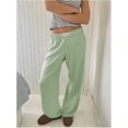 thumbnail image 1 of Striped Print Long Pant Elastic Waist Drawstring Wide Leg Pants Fashion Casual Cotton, 1 of 6