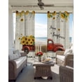 thumbnail image 6 of Sunflower Truck Blackout Curtains for Bedroom Living Room Darkening Curtains 84 Inch Length 2 Panels Set Elegant Yellow Floral Summer Botanical Window Curtain Window Treatment Grommet Drapes 52"x84", 6 of 9