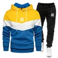 thumbnail image 3 of Nuevos conjuntos para hombre, Sudadera con capucha y pantalones con cremallera para primavera y otoño, chándal informal de 2 piezas, traje deportivo para correr y trotar de marca para hombre, 3 of 5