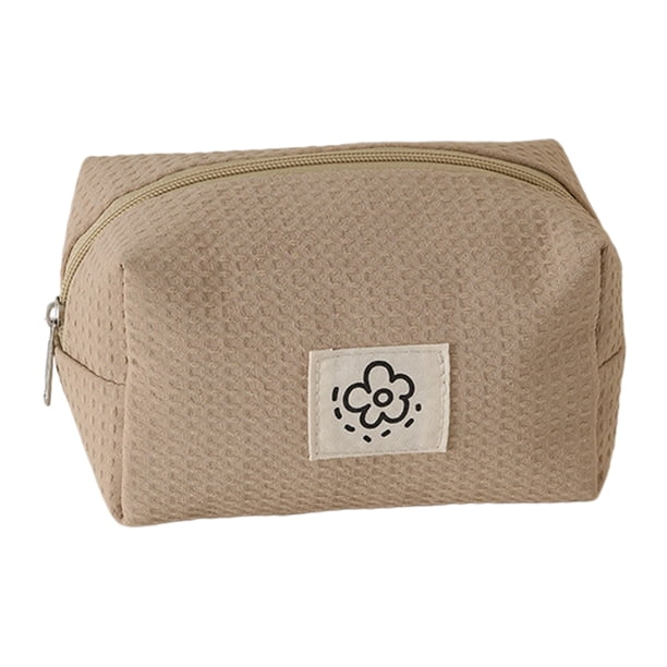 Lindo Y Estuche para Lápices Estudiantes Con Flores Gofre Pequeño Y Portátil Cosméticos para Almacenamiento (café)