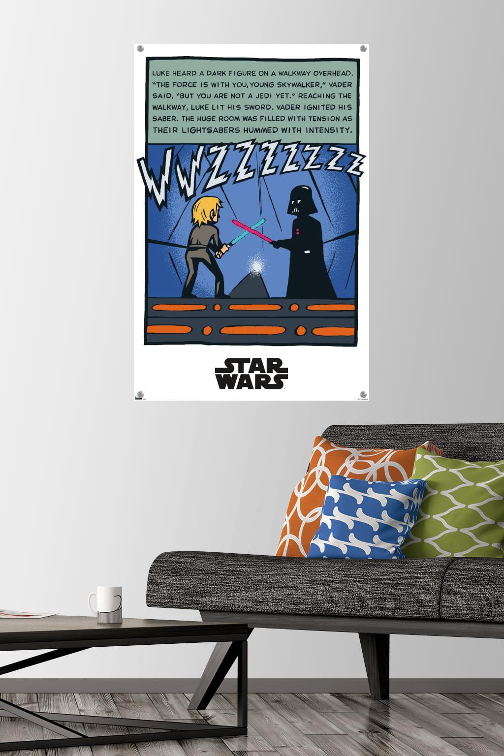 Star Wars: Return of the Jedi - Dual Panel Wall Poster with Pushpins, 22.375" x 34"