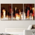 thumbnail image 2 of wall26 Canvas Print Wall Art Set Geometric Cityscape at Night Nature Wilderness Illustrations Realism Urban Scenic Relax/Calm Multicolor for Living Room, Bedroom, Office - 16"x24"x3 Panels, 2 of 5