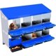 thumbnail image 1 of 8-hole metal chicken nesting boxes con legs - two mounting options para egg laying, roll-away egg design, grande ventilation holes, y easy to clean, 1 of 5
