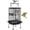 Black, variant on Wisykoke 67-Inch Playtop Wrought Iron Large Parrot Bird Cages with Rolling Stand for Cockatiels Parrot Quaker Conure Parakeet Lovebird Canary Small Medium Parrot Cage Birdcage