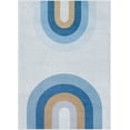 thumbnail image 2 of Well Woven Kids Rugs Twilight Rainbow Modern Blue Printed Distressed Machine Washable 3'3" x 5' Area Rug, 2 of 7
