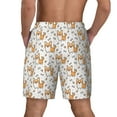 thumbnail image 4 of Balery Corgi with Hearts Mens Swim Trunks Swim Shorts for Men Quick Dry Inseam Beach Shorts with Compression Liner Pocket-Large, 4 of 9