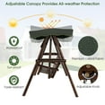 thumbnail image 6 of Costway 2 Person Wooden Garden Swing Bench Chair w/ Adjustable Canopy for Garden Porch, 6 of 10