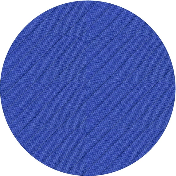 Ahgly Company Indoor Round Patterned Blue Ribbon Blue Area Rugs, 6' Round