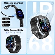 AI Smart Watch for Women Men 1.91 HD Touch Screen with Dual-Mode Smart Bluetooth Call and Voice Assistant 100+ Sport Modes IPX7 Waterproof Fitness Watch for Android/iPhone