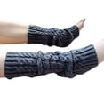 thumbnail image 4 of Women Winter Warm Crochet Knit High Knee Leg Warmer Leggings Boots Decor Socks, 4 of 8