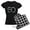 With Checker Pant, variant on CafePress - Faux Rhinestone 50Th Birthda - Women's Dark Pajamas