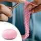 thumbnail image 4 of Bufanda de lana de color rosa claro, tejida a mano, chal, abrigo, 4 of 5