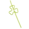Plastic Saint Patrick's Day Shamrock Squiggle Silly Straws, 4 Count
