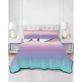 thumbnail image 3 of Pink Purple Teal Ombre Cream Twin XL Size Down Alternative Comforter,Lightweight Comforter Quilt Bedding Set with Pillow Shams Modern Abstract Art Aesthetics Bed Comforter Duvet Insert 68"x98", 3 of 7