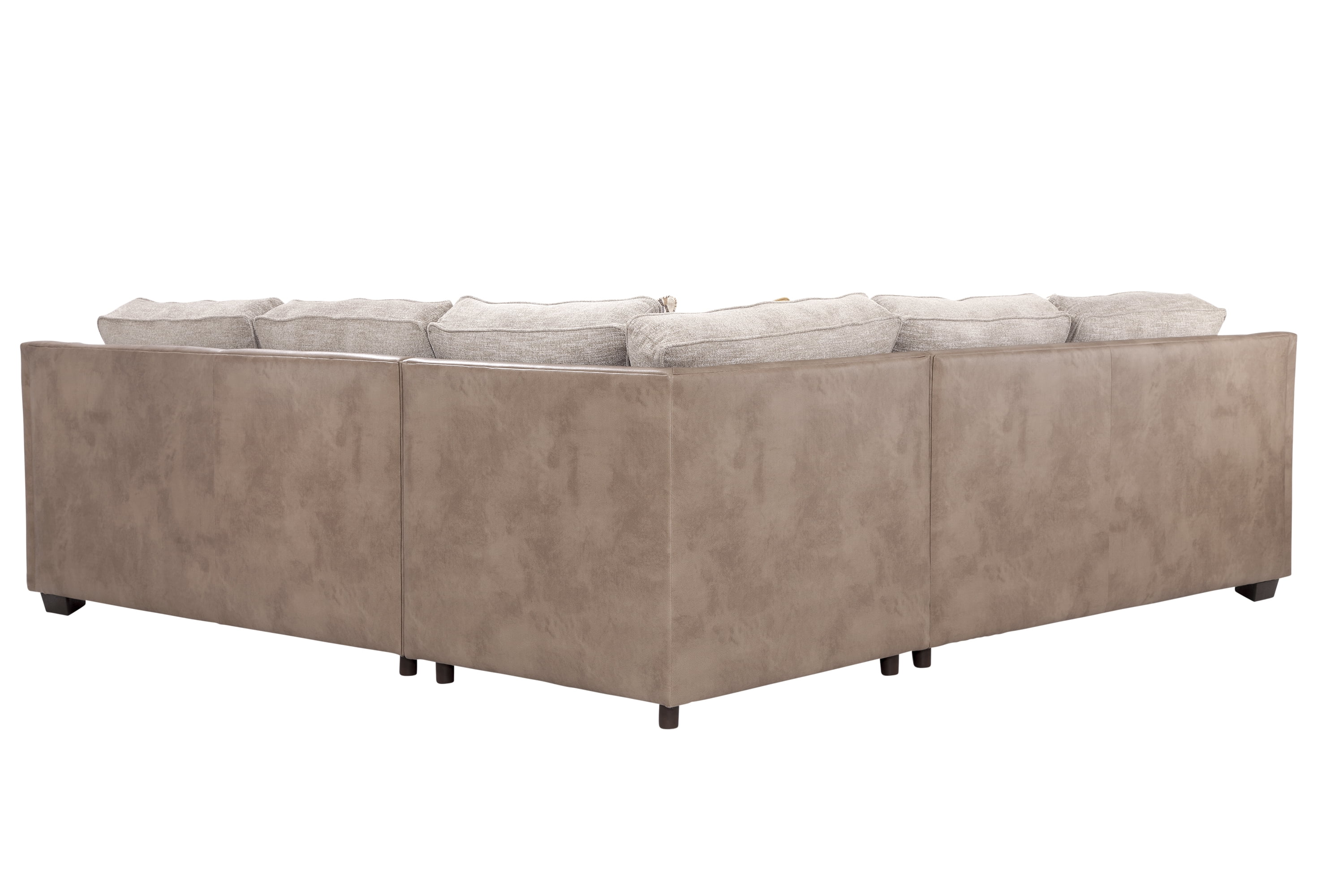 American Furniture Classics Three Piece Sectional Sofa in Parchment Chenille Fabric
