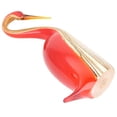 thumbnail image 3 of GlassOfVenice Murano Glass Heron Bird Sculpture - Red, 3 of 5