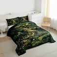 thumbnail image 3 of Castle Fairy 3-Piece Queen Size Comforter Set - Magical Garden Mushroom Floral Print, 3 of 8